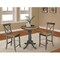 International Concepts Round 30 in Rd Ped Gathering Ht Table, 2 X-Back Counter Ht Stools, Hickory/Coal, 30 in W, 30 in L K45-30RT-6B-S6132-2 - alternate 3